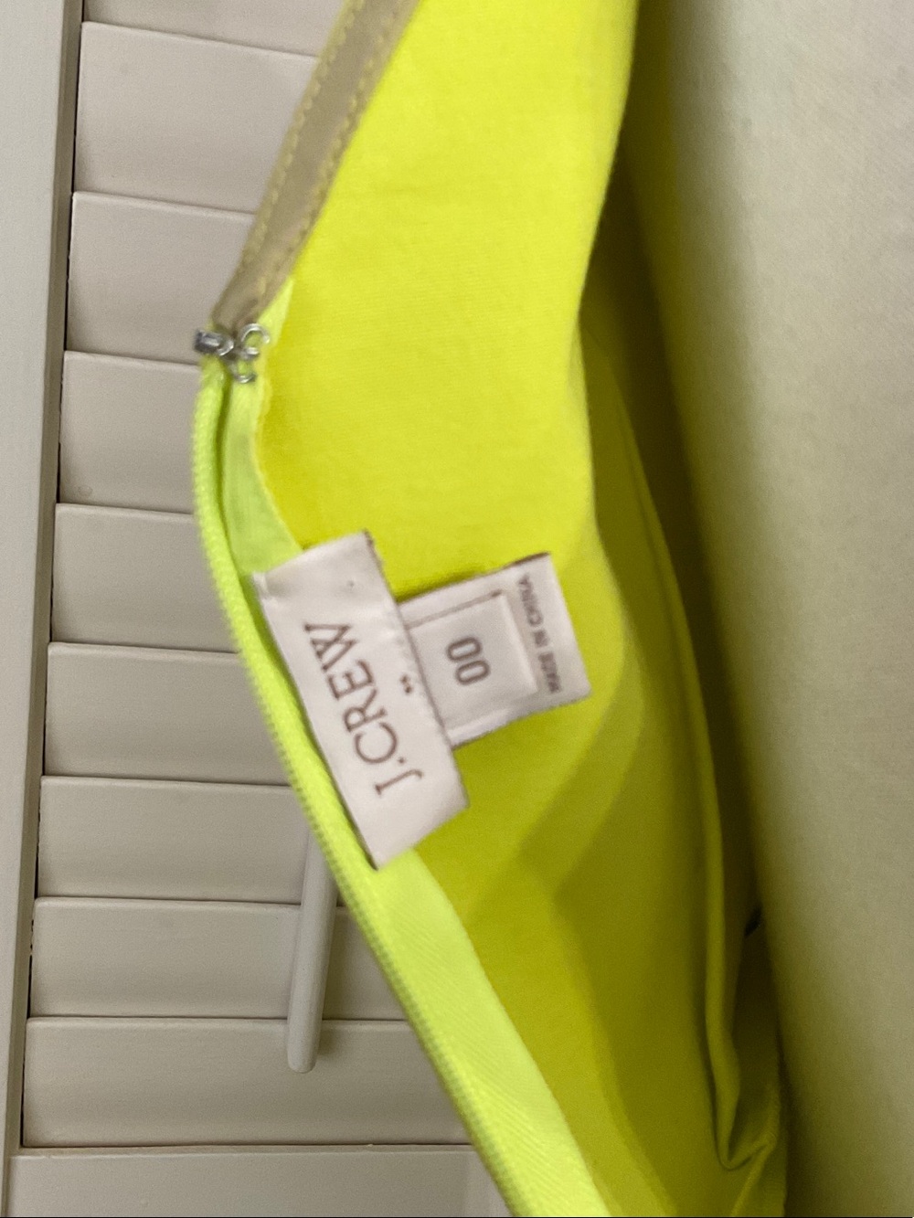J. Crew Neon Yellow Scallop-Hem Mini Dress - Picture 4 of 4